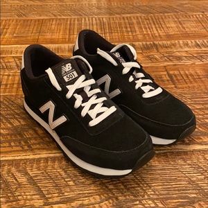 New Balance 501 Black and White Running Sneaker